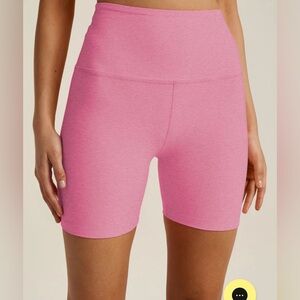 Beyond Yoga Spacedye Keep the Pace 5” Biker Short Pink Bloom Heather